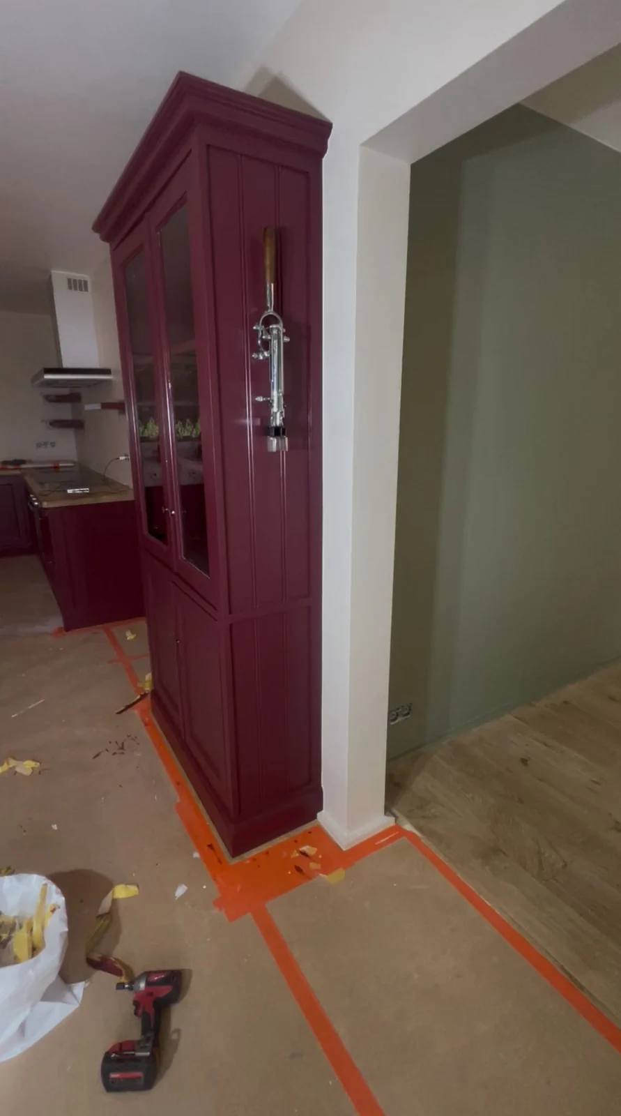 Custom interior cabinetry and carefully finished walls