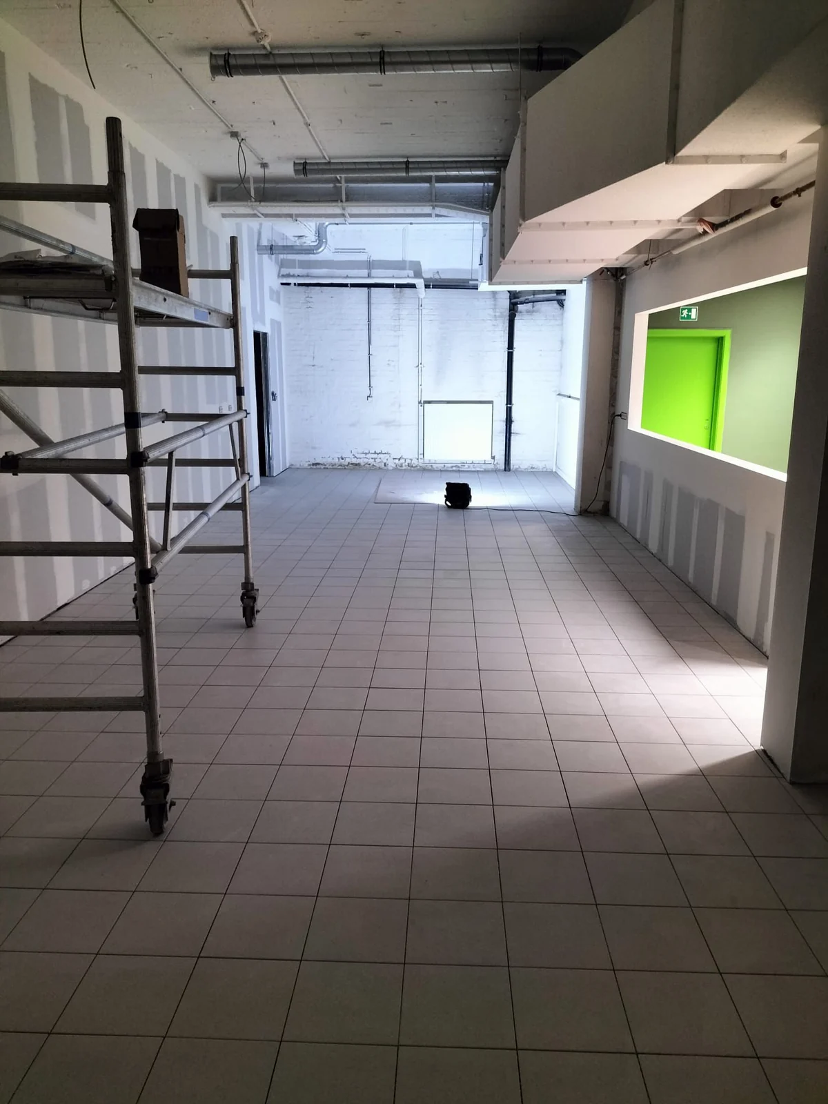 Large interior renovation during construction and finishing work